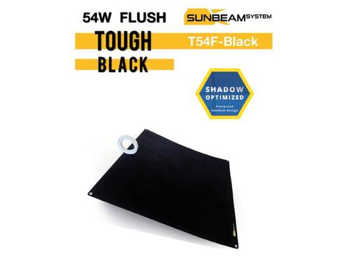 Sunbeam Tough 55W Flush Black Flexibel zonnepaneel zwart, Watersport en Boten, Navigatiemiddelen en Scheepselektronica, Nieuw