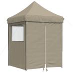 Partytent 2x2 meter inklapbaar pop-up met 4 zijwanden taupe, Verzenden, Nieuw, 2 meter of meer, Partytent