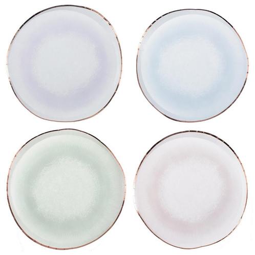 Gekleurde Borden Aquarel Pastel 24cm 8st, Hobby en Vrije tijd, Feestartikelen, Nieuw, Verzenden