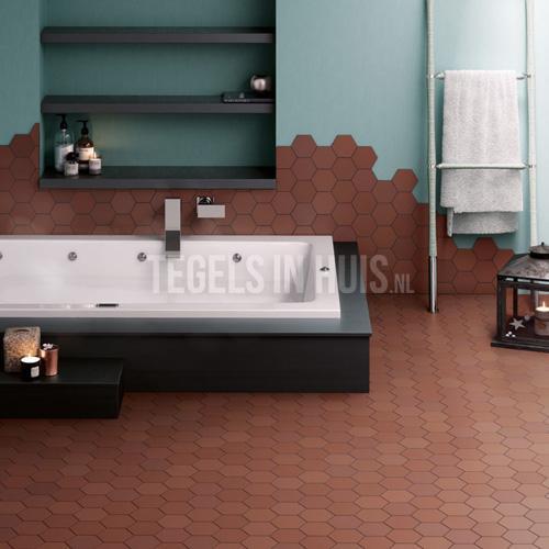 Vloertegel wandtegel hexagon 11,6x10,1 mat clay licht, Doe-het-zelf en Verbouw, Tegels, Vloertegels, Nieuw, 10 m² of meer, Keramiek