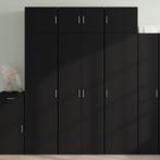 vidaXL buffetkast 70x42,5x185 cm bewerkt hout zwart, Minder dan 50 cm, Verzenden, Nieuw, Minder dan 100 cm
