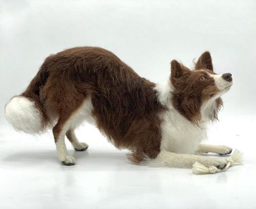 Naaldvilt-pakket bordercollie met gratis naaldhouder!, Hobby en Vrije tijd, Vilt, Overige typen, Nieuw, Wolvilt, Ophalen of Verzenden