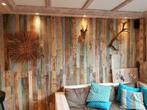houten wand houtstrip wandbekleding panelen uniek behang raw, Nieuw, Ophalen of Verzenden
