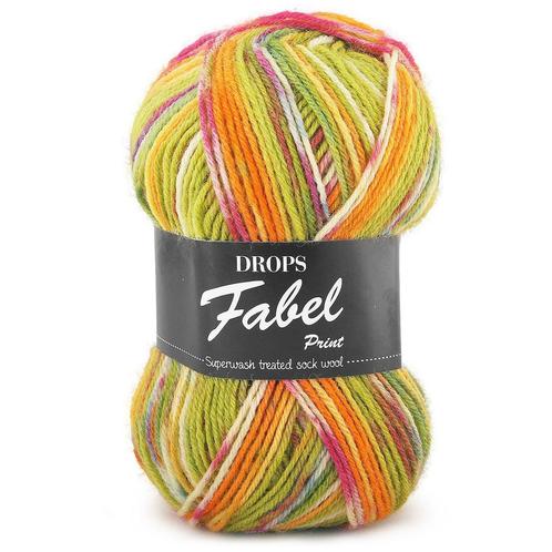 DROPS Fabel Print - 151 guacamole - Wol Garen, Hobby en Vrije tijd, Breien en Haken, Ophalen of Verzenden