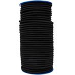 Elastisch koord 12mm zwart op rol - 50 meter, Ophalen of Verzenden, Nieuw