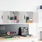 vidaXL Garagewandkasten 2 st spaanplaat wit, Huis en Inrichting, Kasten | Stellingkasten, Verzenden, Nieuw