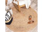 Fraai - Jute vloerkleed - Rond 150cm - Natuurlijk bruin, Verzenden, Nieuw