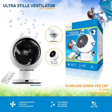 Ventilator met luchtzuiverende ionisator. Tafelventilator beschikbaar voor biedingen