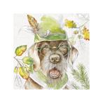 IHR - Lunch servet - Hunting dog light grey, Verzenden, Nieuw