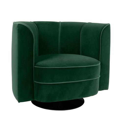 *WOONWINKEL* Dutchbone Flower Draaibare Fauteuil Groen Fluwe, Huis en Inrichting, Fauteuils, Nieuw, Stof, Verzenden