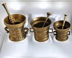 Vijzel en stamper (3) - Brons - Apothekerskwaliteit, Antiek en Kunst