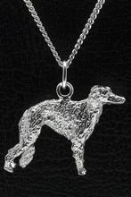 Zilveren Barzoi ketting hanger - groot, Verzenden, Nieuw