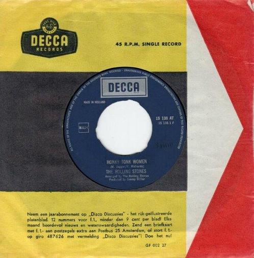 Rolling Stones - Honky tonk woman + You cant always get ..., Cd's en Dvd's, Vinyl Singles, Verzenden