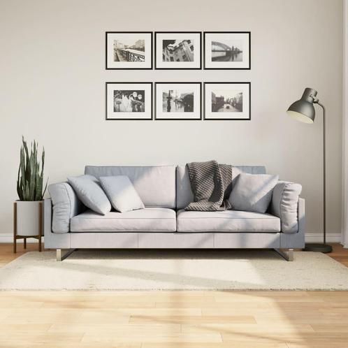 vidaXL Vloerkleed PAMPLONA shaggy hoogpolig modern 80x150 cm, Huis en Inrichting, Stoffering | Tapijten en Kleden, Crème, Nieuw