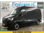 Renault Master T35 2.3 dCi L2H2 7 Pers DC Airco PDC €411pm, Auto's, Bestelauto's, Renault, Zwart, Nieuw, Lease