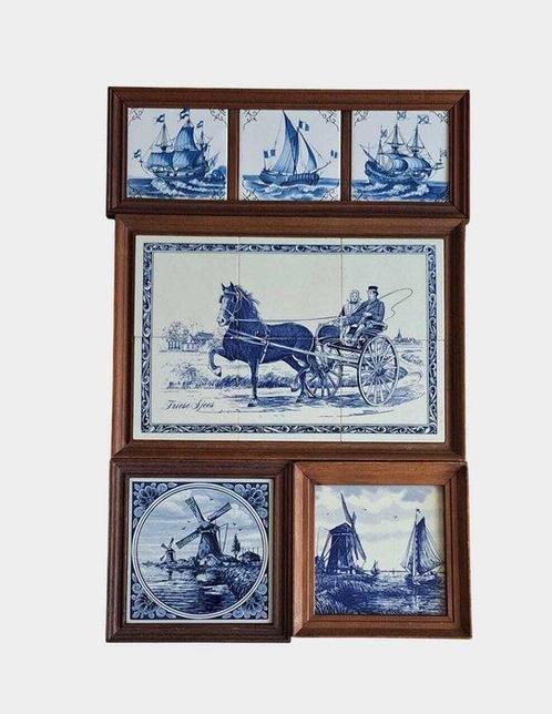 Tegel (11) - Windmolens, Schepen - Delft, Plateelbakkerij -, Antiek en Kunst, Antiek | Glas en Kristal