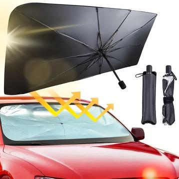 Zonnescherm auto voorruit handig paraplu model tegen warmte