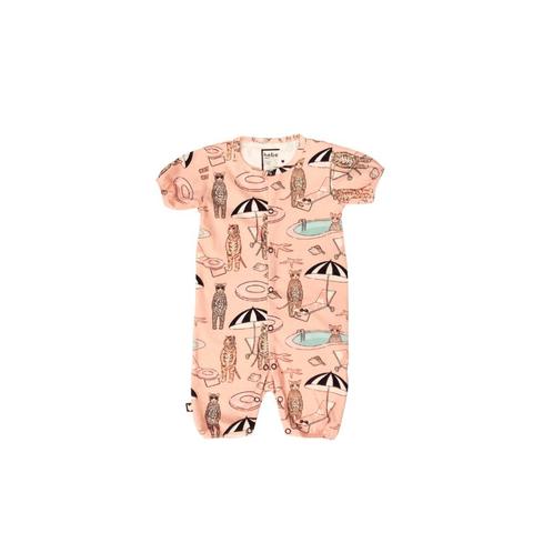Romper - korte mouwen - pool print - maten: 74/80, 86/92 -, Kinderen en Baby's, Babykleding | Overige, Nieuw, Verzenden