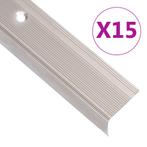 vidaXL Trapneuzen L-vormig 15 st 100 cm aluminium, Doe-het-zelf en Verbouw, Ladders en Trappen, Verzenden, Nieuw