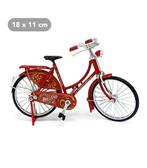 Miniatuur fiets rood vintage 18 x 11 cm, Ophalen of Verzenden, Nieuw