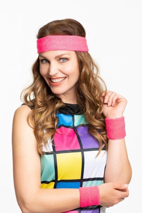 Zweetbandjes Neon Roze 3st, Hobby en Vrije tijd, Feestartikelen, Nieuw, Verzenden