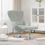 vidaXL Hangstoel met voetensteun fluweel lichtgrijs, Huis en Inrichting, Fauteuils, Verzenden, Nieuw
