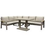 Lola dining hoek loungeset 5 delig verstelbare tafel latte, Tuin en Terras, Tuinsets en Loungesets, Ophalen of Verzenden, Nieuw