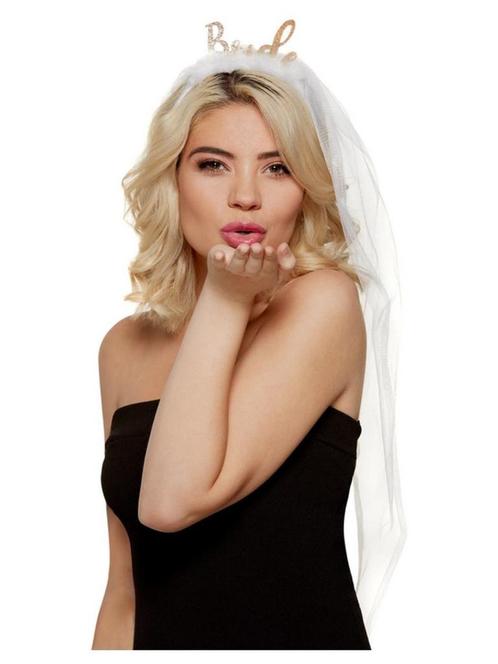 Bride Tiara Met Sluier, Kleding | Dames, Carnavalskleding en Feestkleding, Nieuw, Ophalen of Verzenden