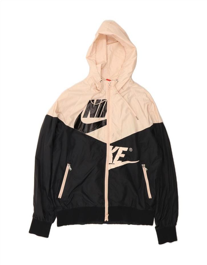 NIKE Womens Oversized Graphic Rain Jacket UK 10 Small Black, Kleding | Dames, Jassen | Winter, Verzenden