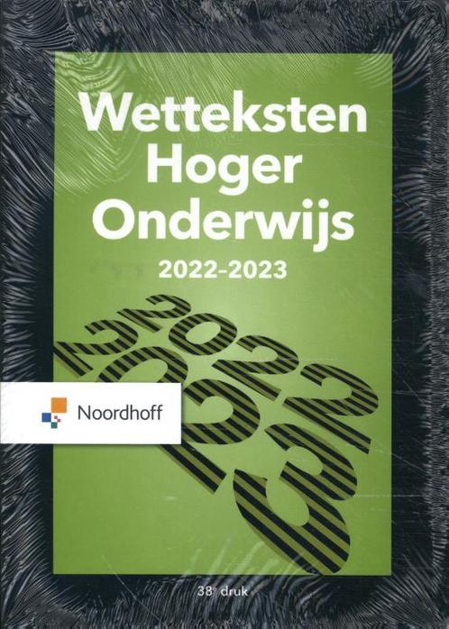 Wetteksten Hoger Onderwijs 2022 2023 9789001299132, Boeken, Studieboeken en Cursussen, Zo goed als nieuw, Verzenden