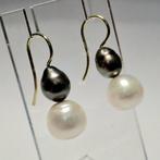 Cocktail oorbellen - 18 karaat Geel goud Parel - Parel