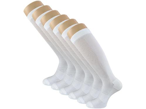 6 paar Compressie Kniekousen - SQOTTON® - Wit, Kleding | Heren, Sokken en Kousen, Verzenden
