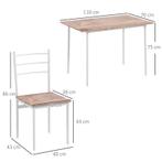 TRUUSK 5-delige Eettafel Met Stoelen Zitgroep, Modern Design, Verzenden, Nieuw