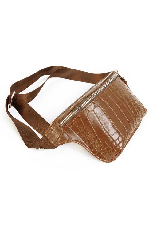 Heuptasje Slangenleer Bruin Kameel Bruin Fanny Pack Leer Heu, Sieraden, Tassen en Uiterlijk, Tassen | Damestassen, Overige typen