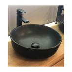 Waskom Casajoy 41x14cm Keramiek Nero Round Zwart, Ophalen of Verzenden, Nieuw, Overige typen