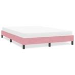 vidaXL Bedframe zonder matras 160x220 cm fluweel roze, Verzenden, Nieuw, Tweepersoons, Stof