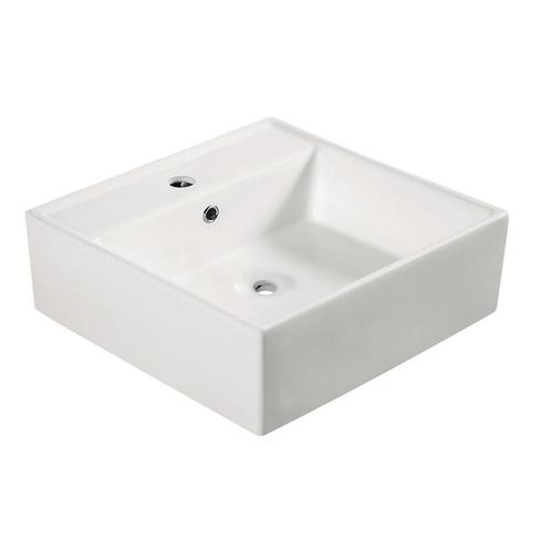 BWS Wastafel Freya Keramiek 46x46x16.5 cm Wit, Doe-het-zelf en Verbouw, Sanitair, Overige typen, Nieuw, Ophalen of Verzenden