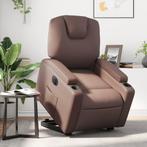 vidaXL Sta-op-stoel elektrisch kunstleer bruin, Huis en Inrichting, Fauteuils, Verzenden, Nieuw