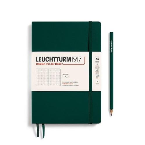 Leuchtturm Notitieboek A5 Softcover Forest Green Gestippeld, Boeken, Overige Boeken, Verzenden