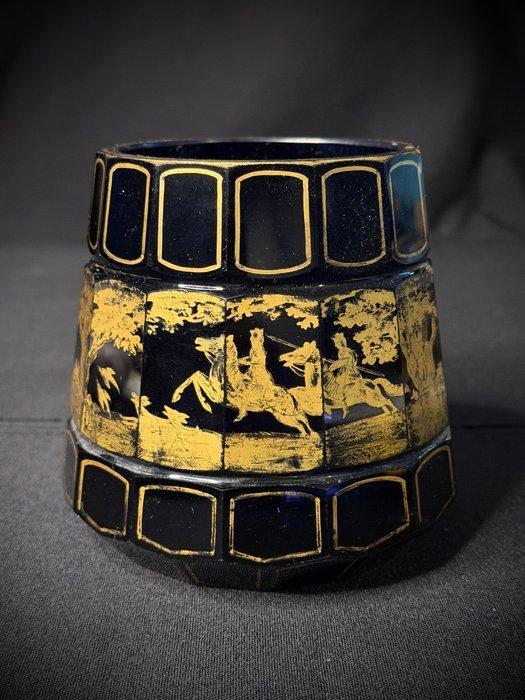 wohl Moser attr. - Vaas - Glas - Nobele jachtlandschap, Antiek en Kunst, Antiek | Glas en Kristal