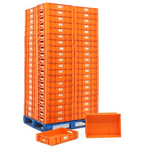 Gebruikte euronorm stapelbakken palletaanbieding alle wanden, Doe-het-zelf en Verbouw, Kratten en Dozen, Ophalen of Verzenden