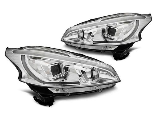Peugeot 208 4-12 tot 6-15 LEDtube koplampen Chrome, Auto-onderdelen, Verlichting, Nieuw, Universele onderdelen, Verzenden