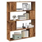 vidaXL Boekenkast / kamerscherm 100x24x124,5 cm oud, Huis en Inrichting, Kasten | Boekenkasten, Verzenden, Nieuw, Overige houtsoorten