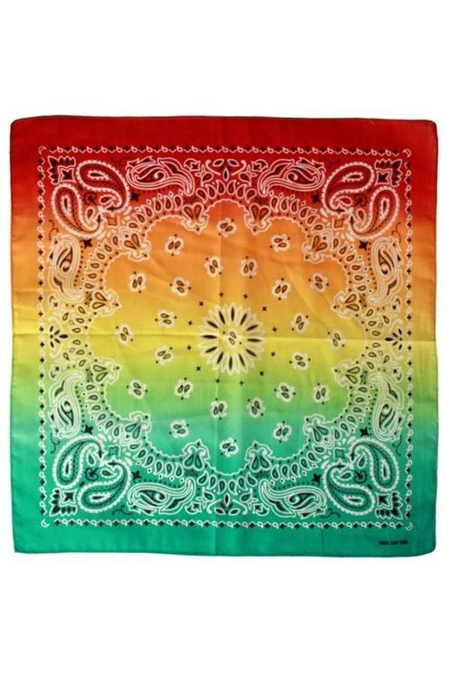 Boeren Zakdoek Met Kleurverloop Rood/Geel/Groen, Kleding | Dames, Carnavalskleding en Feestkleding, Nieuw, Ophalen of Verzenden
