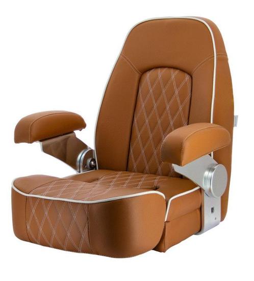 Vetus stuurstoel Seaman oranje/bruin bij BOOTSTOELEN.NL, Watersport en Boten, Accessoires en Onderhoud, Interieur en Kussens, Nieuw