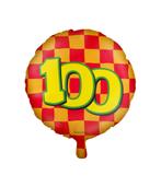 Helium Ballon 100 Jaar Gekleurd Leeg 46cm, Verzenden, Nieuw