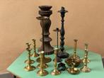 Kaarsenhouder (15) - Hout, IJzer, Messing - Lot van 15