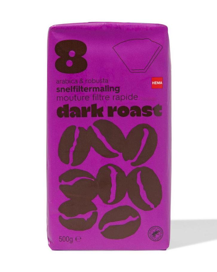 HEMA Filterkoffie dark roast - 500 gram, Witgoed en Apparatuur, Koffiezetapparaten, Nieuw, Verzenden