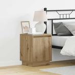 vidaXL Nachtkastje met 2 pcs artisanaal eikenkleurig 39 x, Minder dan 45 cm, Verzenden, Nieuw, Minder dan 55 cm