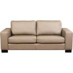 Leren bank Enjoy - 2,5 zits - Toledo Khaki (taupe/bruin) -, Huis en Inrichting, Banken | Bankstellen, Nieuw, Ophalen of Verzenden